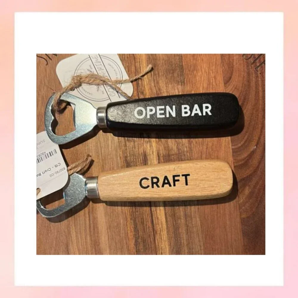 NWT Set of 2 Wooden Bottle Openers | Open Bar & Craft Beer Gadgets